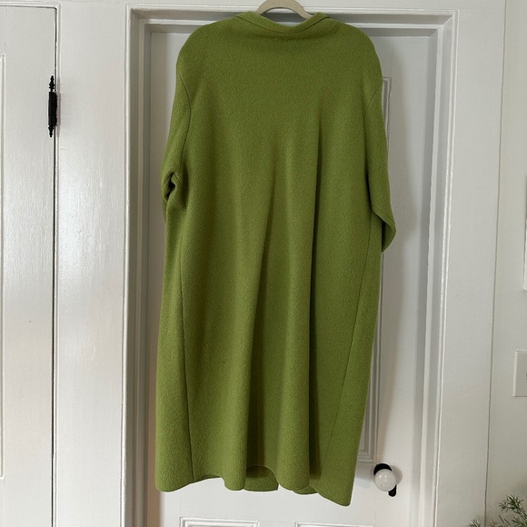 Eileen Fisher Spring Green Boiled Wool Coat: Size XL. - Picture 4 of 13